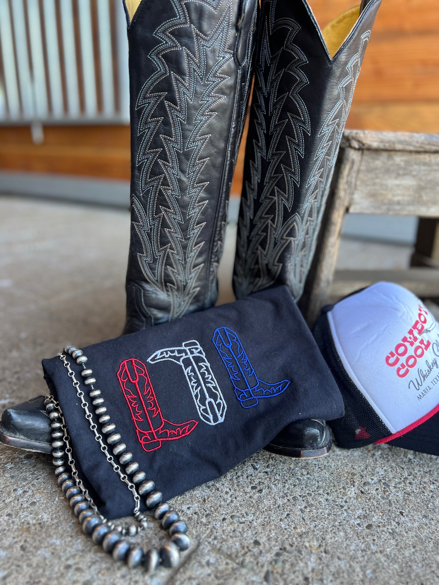 Red White and Blue Cowboy Boots