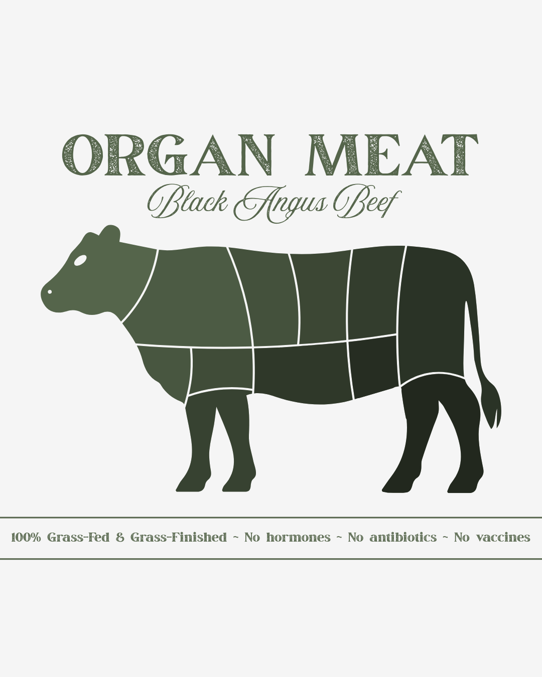 Beef Organs (Tongue, Heart, Tail, Liver)